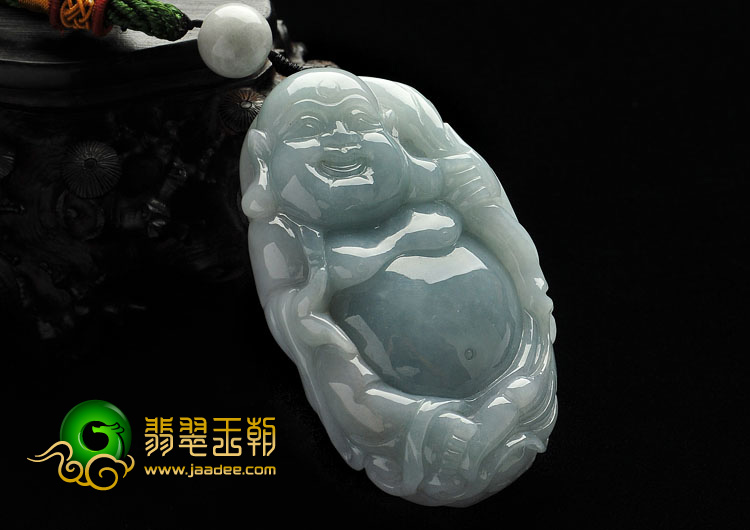 糯冰种晴水缅甸翡翠A货玉佛手玩件
