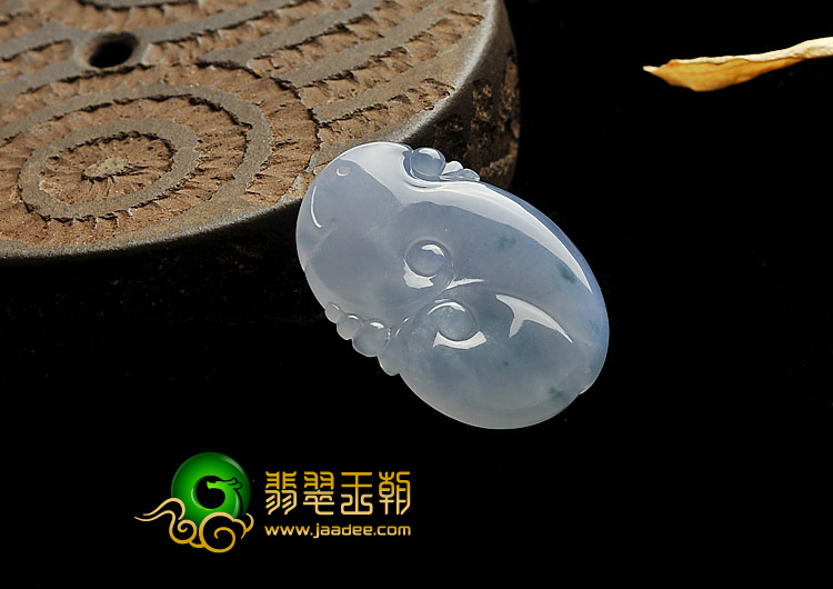 冰种紫罗兰飘花缅甸翡翠A货如意挂件