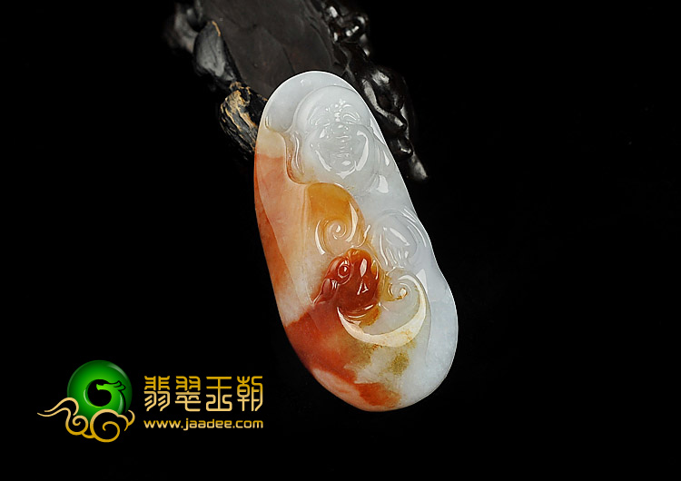 糯冰红黄翡缅甸翡翠A货玉佛挂件