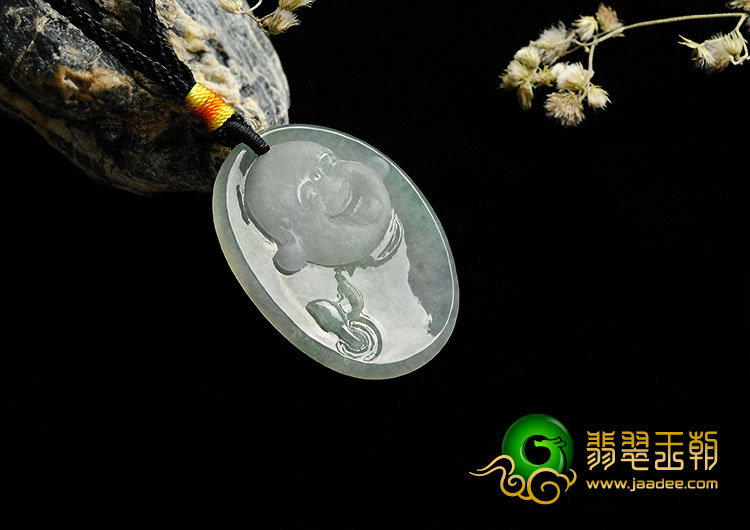 冰种晴水缅甸翡翠A货玉佛挂件