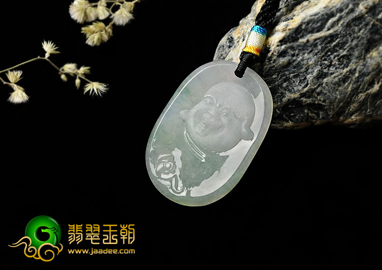 冰种晴水缅甸翡翠A货玉佛挂件