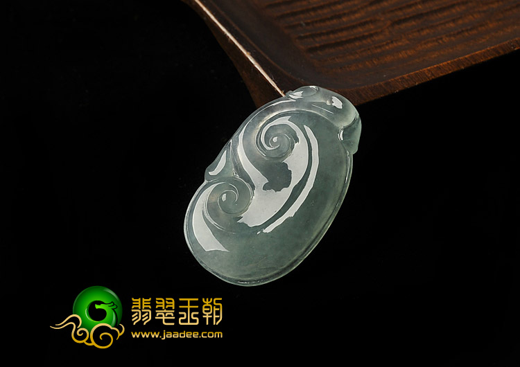 冰种晴水缅甸翡翠A货如意挂件