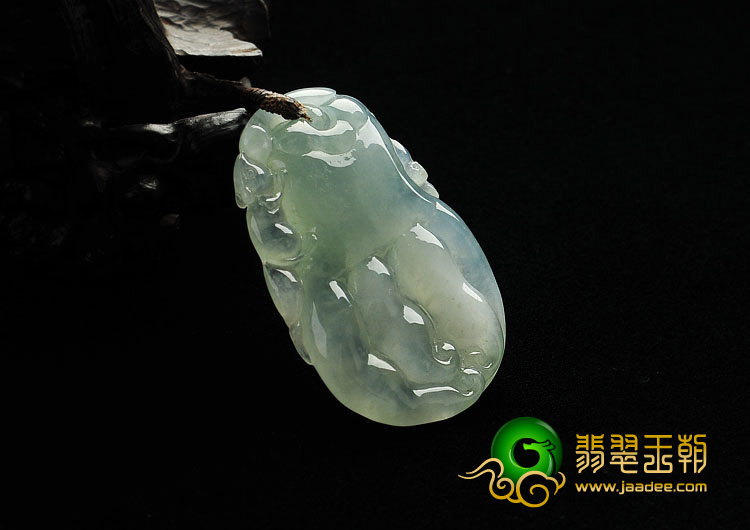 冰种晴水缅甸翡翠A货佛手挂件