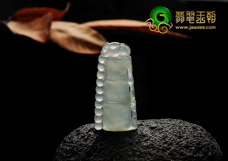 冰种晴水缅甸翡翠A货节节高挂件