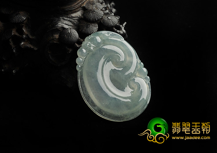 冰种晴水缅甸翡翠A货如意挂件