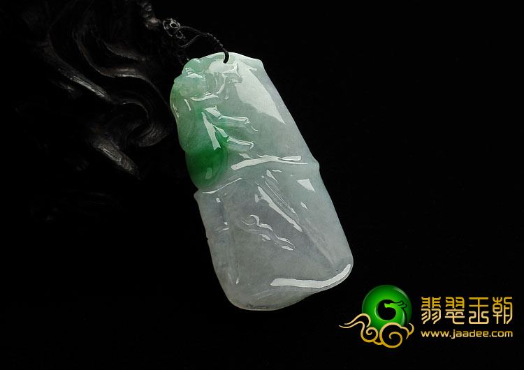 糯冰种飘翠缅甸翡翠A货节节高挂件