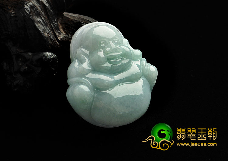 糯冰种晴水缅甸翡翠A货玉佛挂件
