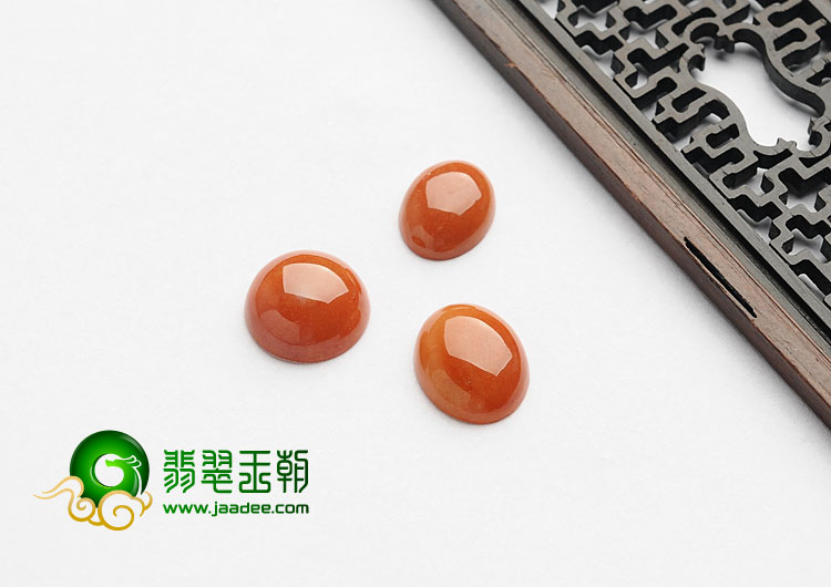 糯冰种红黄翡缅甸翡翠A货戒面（单价）