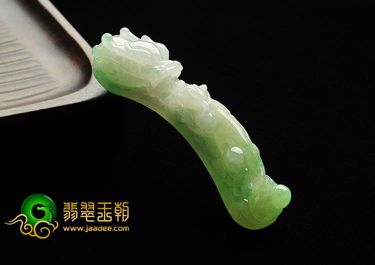 糯冰种黄加绿缅甸翡翠A货望子成龙挂件
