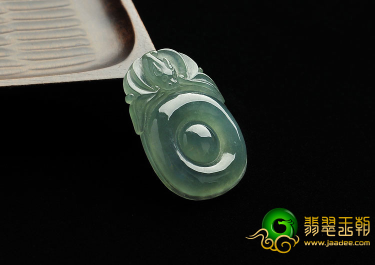 冰种晴水缅甸翡翠A货福在眼前挂件