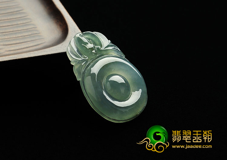 冰种晴水缅甸翡翠A货福在眼前挂件