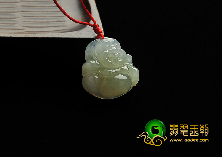 冰种黄翡缅甸翡翠A货玉佛挂件