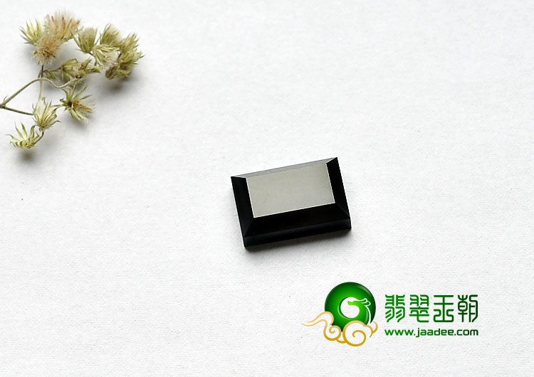 冰玻种墨翠缅甸翡翠A货戒面