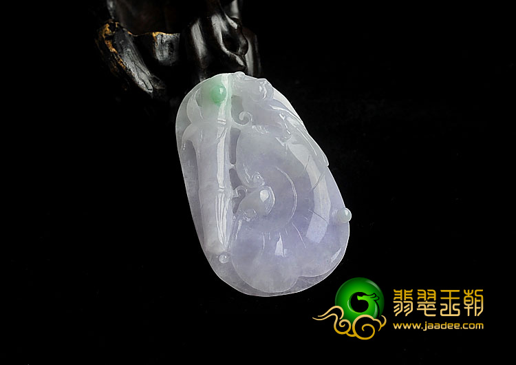 糯冰种春带彩缅甸翡翠A货如意高升挂件