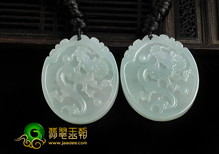 糯冰种晴水缅甸翡翠A货龙凤牌（单价）
