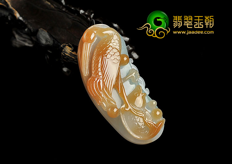 糯冰种红黄翡晴水缅甸翡翠A货一路连科挂件