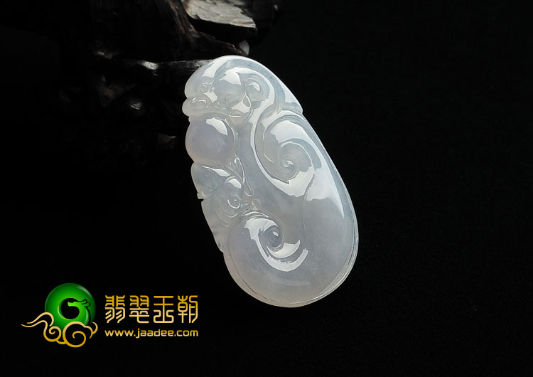 冰种晴水缅甸翡翠A货如意挂件