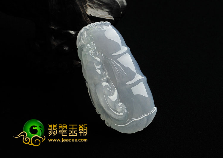 冰种晴水缅甸翡翠A货节节高挂件