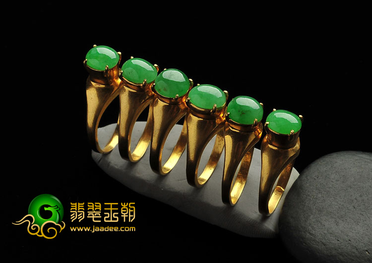 冰种阳绿缅甸翡翠A货戒面（一批走）