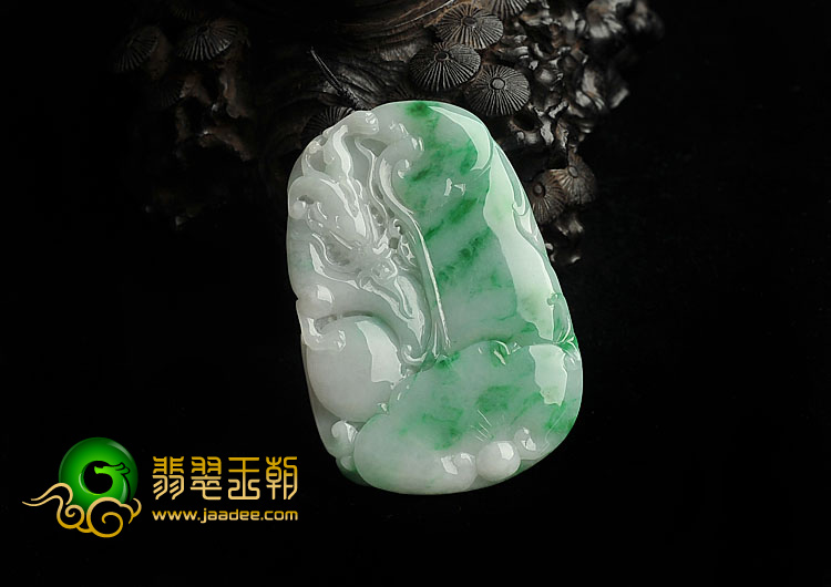 糯冰种飘翠缅甸翡翠A货龙行如意挂件