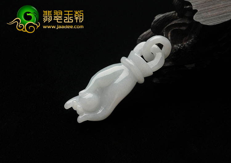 糯冰种晴水缅甸翡翠A货掌上明珠挂件