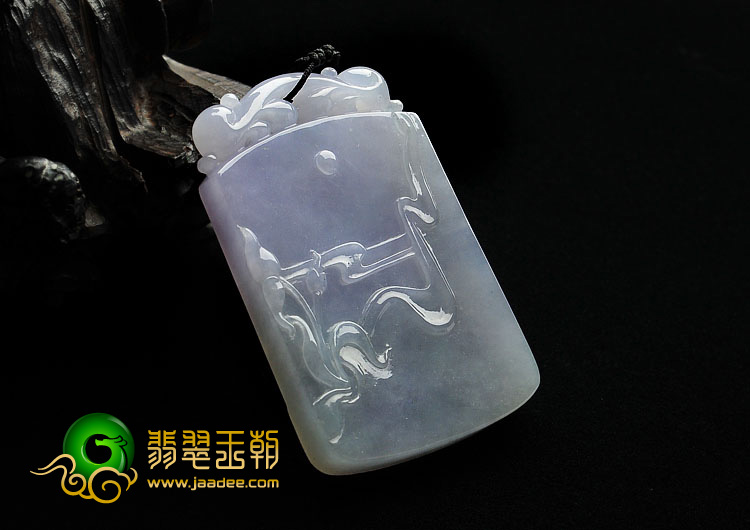 糯冰种紫罗兰缅甸翡翠A货凌波仙子挂件