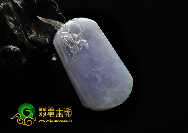 糯冰种紫罗兰缅甸翡翠A货凌波仙子挂件