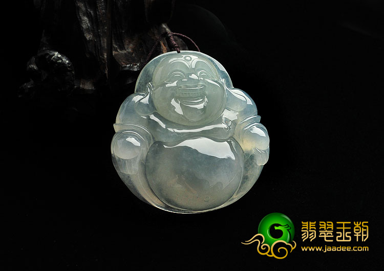 冰种晴水缅甸翡翠A货玉佛挂件