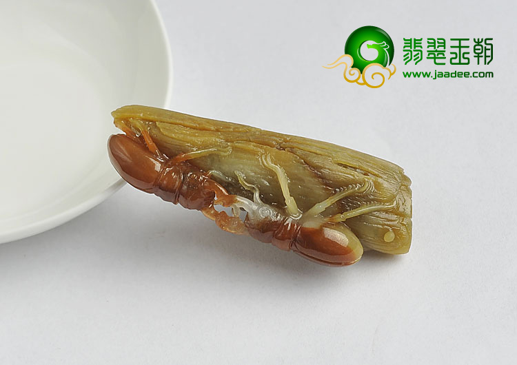 糯冰种褐黄翡缅甸翡翠A货富甲天下挂件