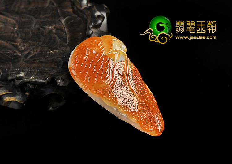 糯冰种褐红翡缅甸翡翠A货鹦鹉挂件