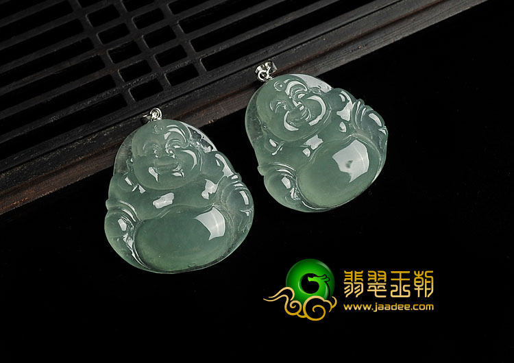 冰种晴水缅甸翡翠A货玉佛挂件（单价）