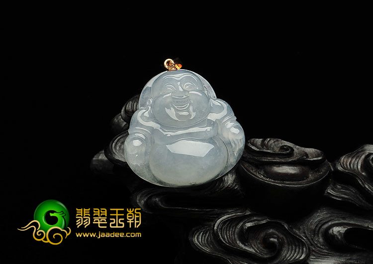冰种晴水缅甸翡翠A货玉佛挂件