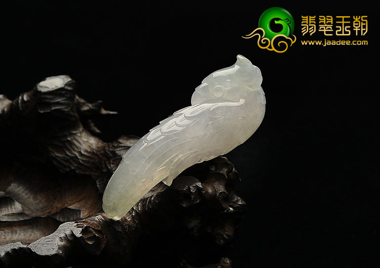 冰种晴水缅甸翡翠A货鹦鹉挂件