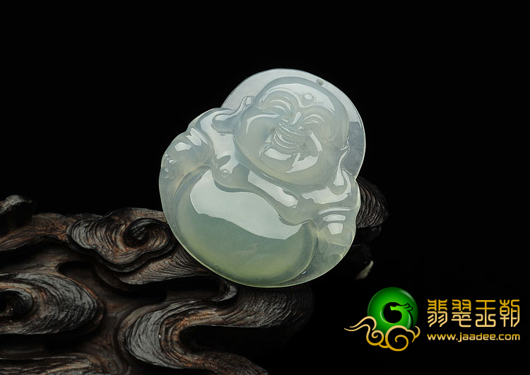 冰种晴水缅甸翡翠A货玉佛挂件