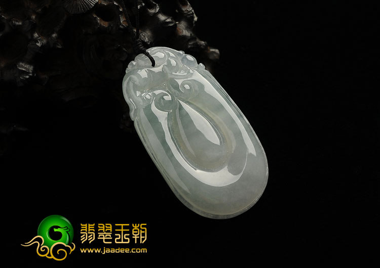冰种晴水缅甸翡翠A货福在眼前挂件