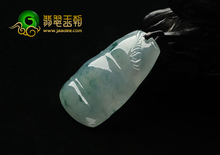 冰种飘花缅甸翡翠A货节节高挂件