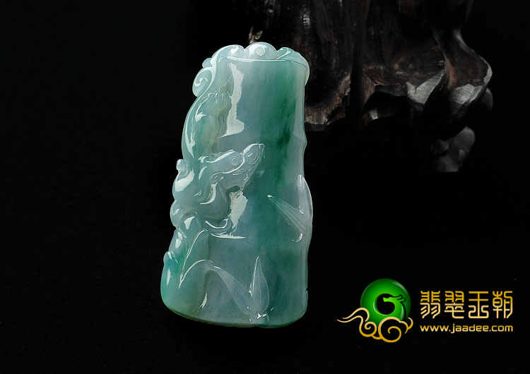 糯冰种飘花缅甸翡翠A货节节高挂件