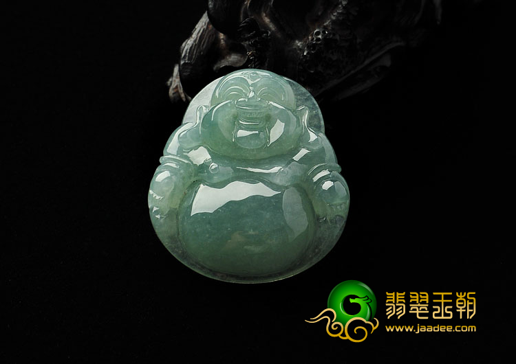 糯冰种晴水缅甸翡翠A货玉佛挂件