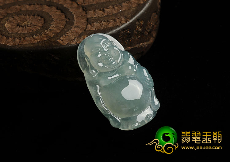 冰种晴水缅甸翡翠A货站佛挂件