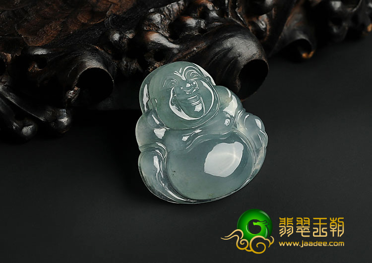 冰种晴水缅甸翡翠A货玉佛挂件