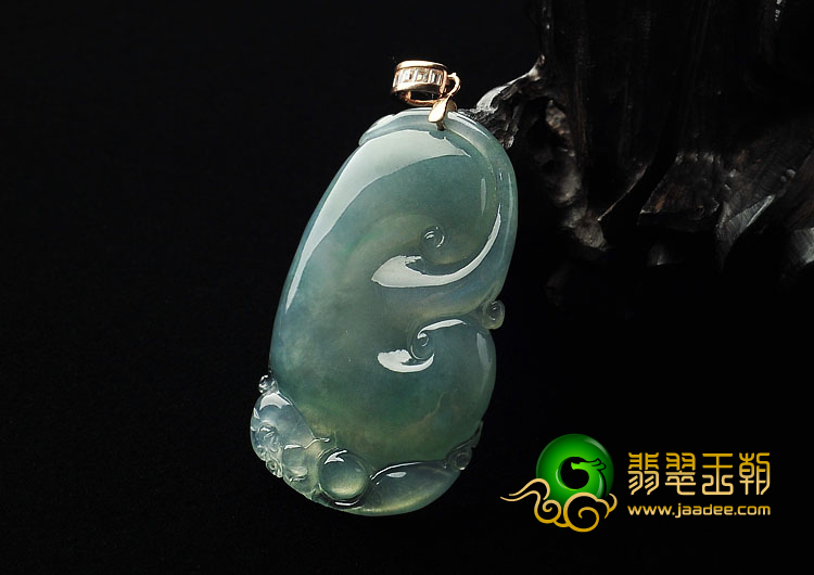 冰种晴水缅甸翡翠A货如意挂件