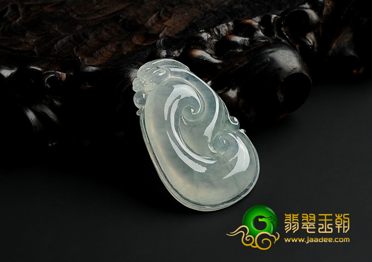 冰种晴水缅甸翡翠A货如意挂件