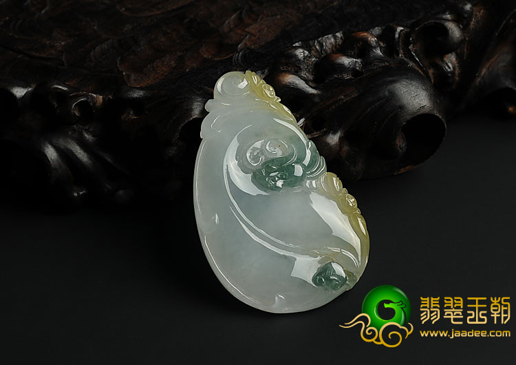 冰种晴水黄翡缅甸翡翠A货龙行如意挂件