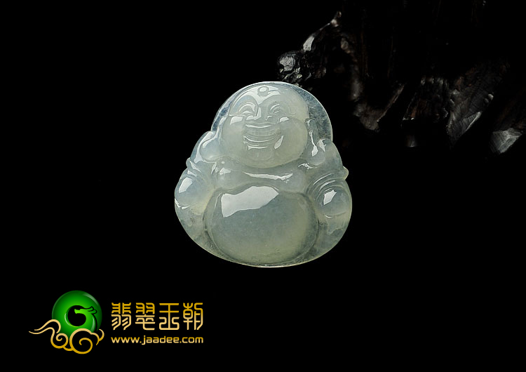 冰种晴水缅甸翡翠A货玉佛挂件