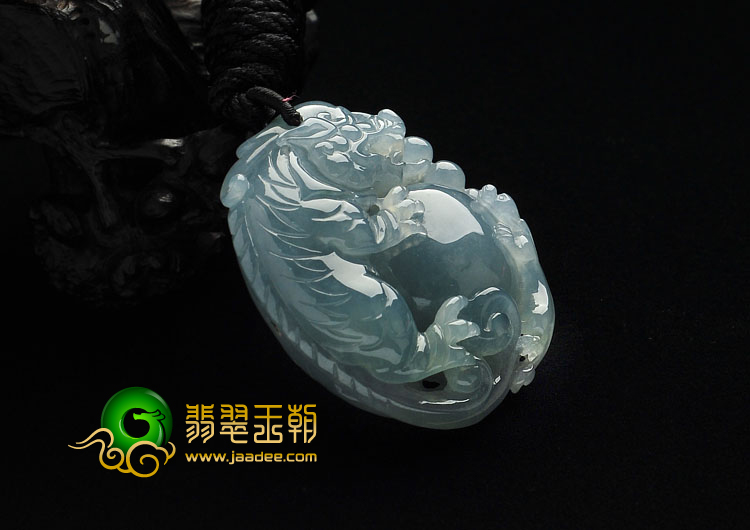 糯冰种晴水缅甸翡翠A货财源滚滚挂件