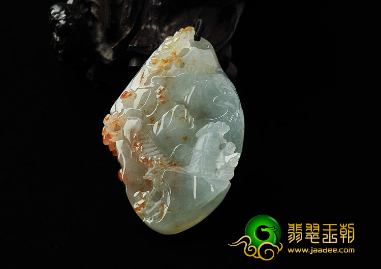 (超值推荐)冰种飘红翡缅甸翡翠A货归路挂件