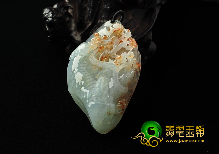 (超值推荐)冰种飘红翡缅甸翡翠A货归路挂件