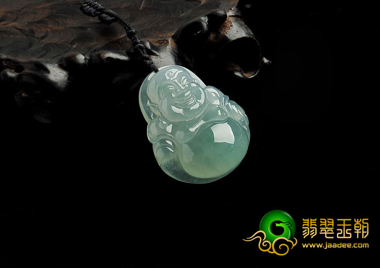 冰种晴水缅甸翡翠A货玉佛挂件