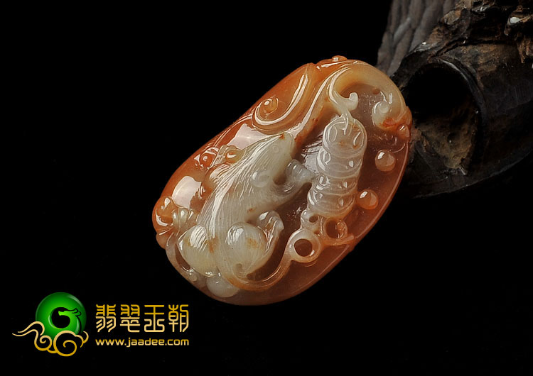 糯冰种红黄翡缅甸翡翠A货玉鼠运财挂件