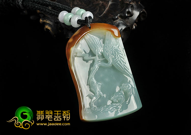 冰种褐黄翡晴水缅甸翡翠A货一路连科挂件